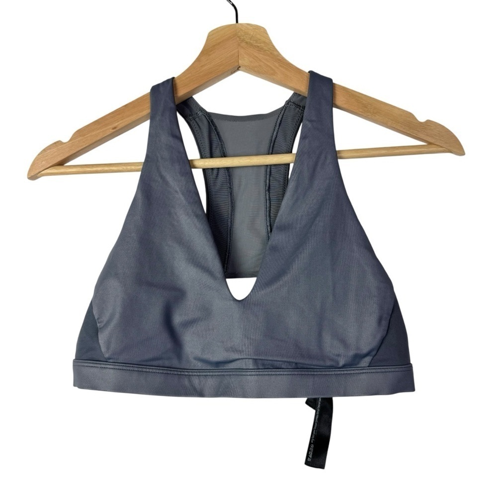 Victoria's Secret Sport Navy Blue V-Neck Cut Out Back Athletic Sports Bra M